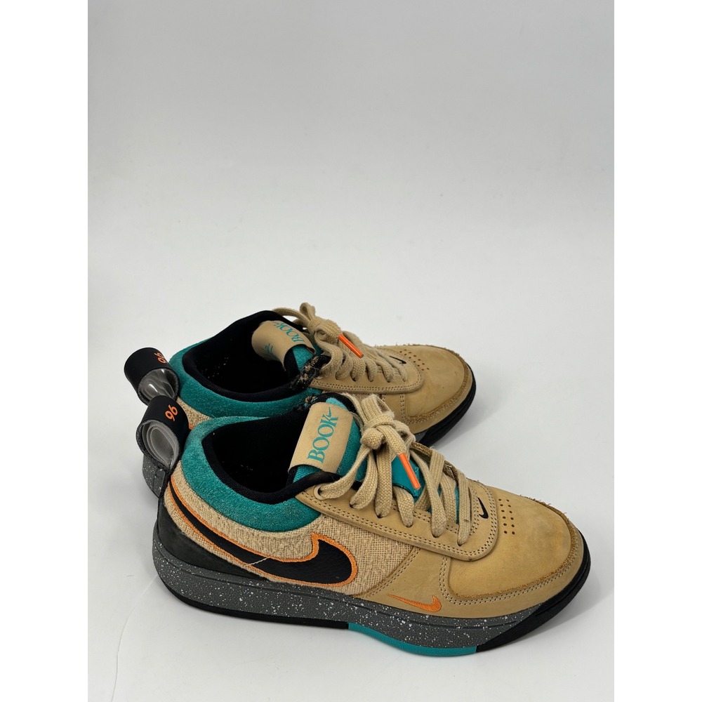 Nike Book 1 Hike Mens Size 4 Tan Teal Orange FJ4249-200 Basketball Sneakers
